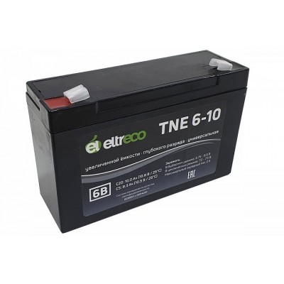 Тяговый аккумулятор Eltreco TNE6-10 (6V10A/H C20)