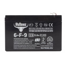Тяговый аккумулятор RuTrike 6-F-9 (12V9A/H C20)