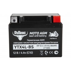 Аккумулятор стартерный для мототехники Rutrike YTX4L-BS (12V/4Ah) (UTX4L-BS, CT 1204, MT 12-4) Аккумулятор стартерный для мототехники Rutrike YTX4L-BS (12V/4Ah) (UTX4L-BS, CT 1204, MT 12-4)