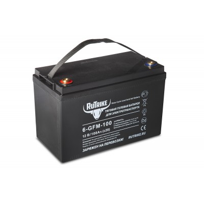 Тяговый аккумулятор RuTrike 6-GFM-100 (12V108A/H C20)