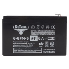 Тяговый аккумулятор RuTrike 6-GFM-6 (12V6A/H C20)