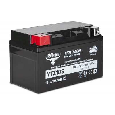 Аккумулятор стартерный для мототехники Rutrike YTZ10S (12V/10Ah) (UTZ10S, CT 1210.1, MT 12-10-A)
