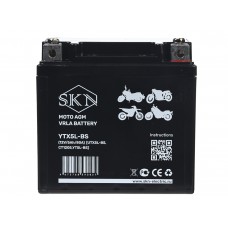 Аккумулятор стартерный для мототехники SKN YTX5L-BS (12V/5Ah/80A) [UTX5L-BS, CT1205, YT5L-BS]