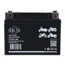 Аккумулятор стартерный для мототехники SKN YTX4L-BS (12V/4Ah/50A) [UTX4L-BS, CT 1204, MT 12-4]