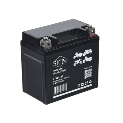 Аккумулятор стартерный для мототехники SKN YTX5L-BS (12V/5Ah/80A) [UTX5L-BS, CT1205, YT5L-BS]