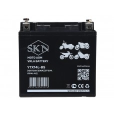 Аккумулятор стартерный для мототехники SKN YTX14L-BS (12V/12Ah/200А) [CT1214, YB14L-A2]