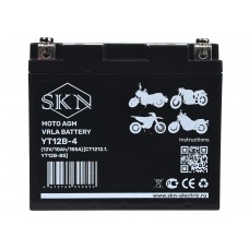 Аккумулятор стартерный для мототехники SKN YT12B-4 (12V/10Ah/155A) [CT 1212.1, YT12B-BS]