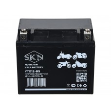 Аккумулятор стартерный для мототехники SKN YTX12-BS (12V/12Ah/180A) [CT 1212, YB14L-A2, YB10L-B]