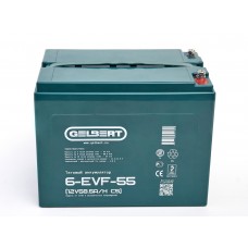 Тяговый аккумулятор Gelbert 6-EVF-55 (12V58.5A/H C5) Тяговый аккумулятор Gelbert 6-EVF-55 (12V58.5A/H C5)