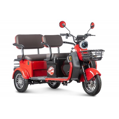 Пассажирский Электротрицикл Rutrike Gelbert Kappa 48V/60V 650Вт купить с доставкой. Трицикл для взрослых