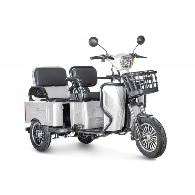 Пассажирский Электротрицикл Rutrike Gelbert Tuban 48V/60V 600Вт купить с доставкой. Трицикл для взрослых