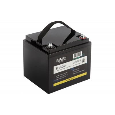 Литиевый тяговый аккумулятор Gelbert LiFePO4 (12V/50Ah/50A/600Wh) [6-GFM-38]