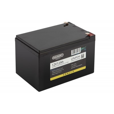 Литиевый тяговый аккумулятор Gelbert LiFePO4 (12V/12Ah/12A/144Wh) [6-DZF-12, 6-DZM-12]