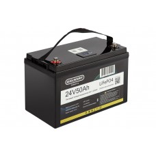 Литиевый тяговый аккумулятор Gelbert LiFePO4 (24V/50Ah/80A/1,200Wh) BT/Display